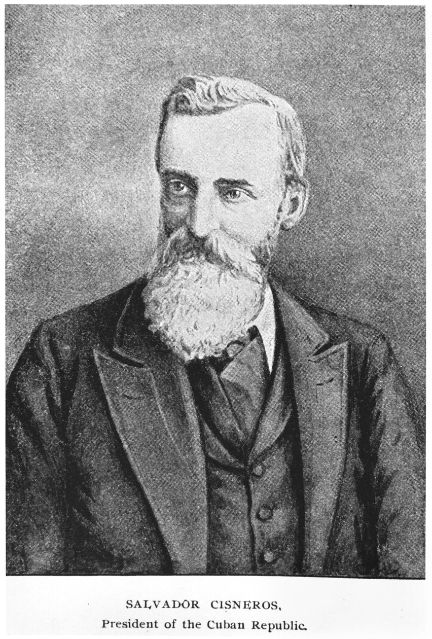 Portret Salvadora Cisnerosa Betancourta (1828-1914) z Historii Kuby Murata Halsteada, opublikowany w 1898 roku autorstwa American School