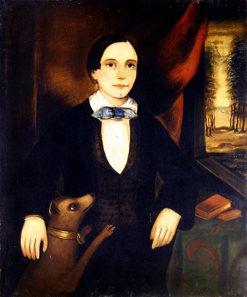 Portrety brata i siostry pary (olej na płótnie) (zob. też 349155) autorstwa American School