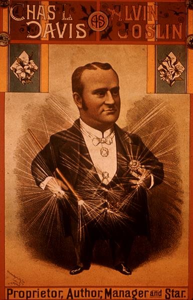 Plakat reklamujący Chas L. Davis jako Alvin Joslin (kolor lito) autorstwa American School