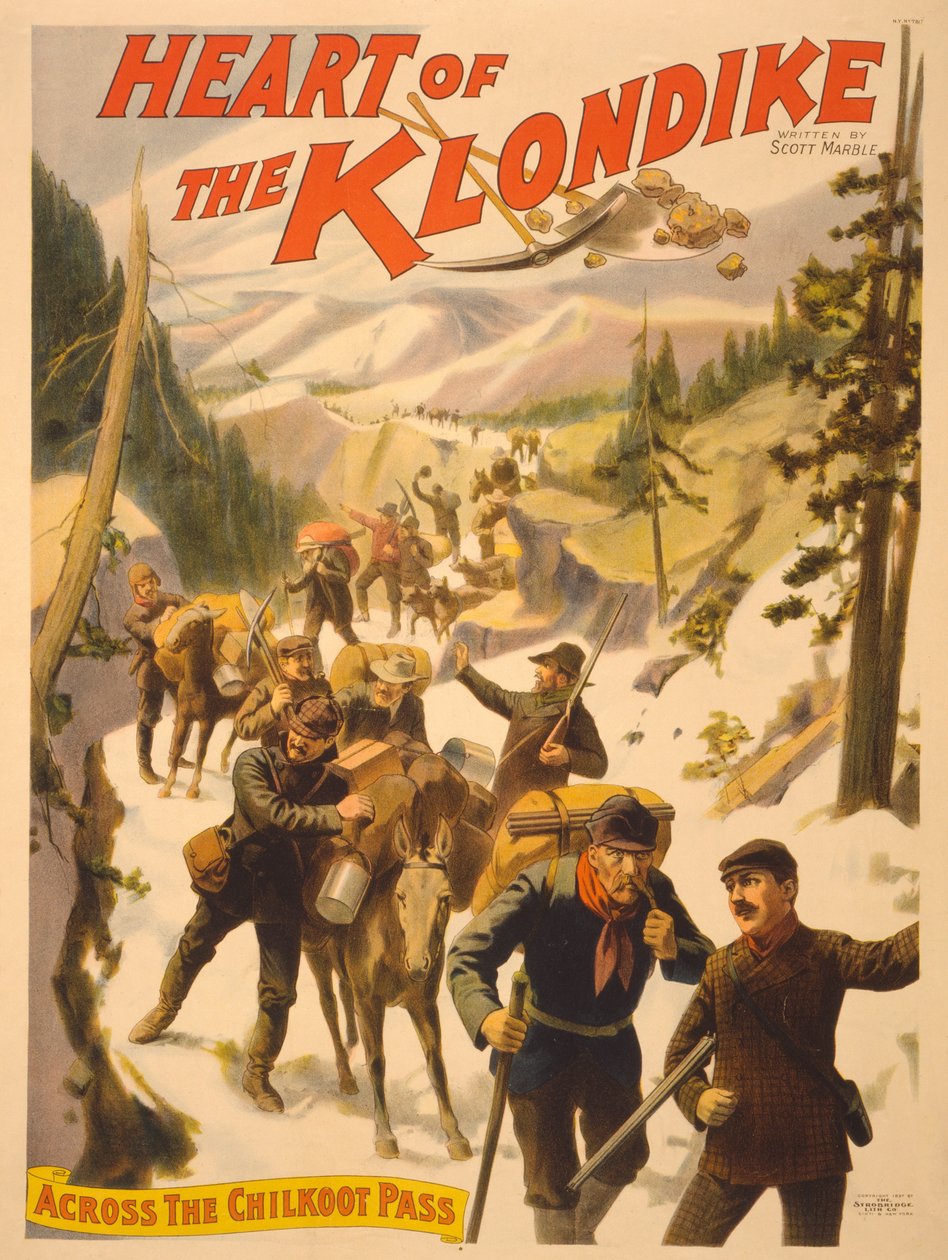 Plakat reklamujący "Heart of the Klondike" Scotta Marble