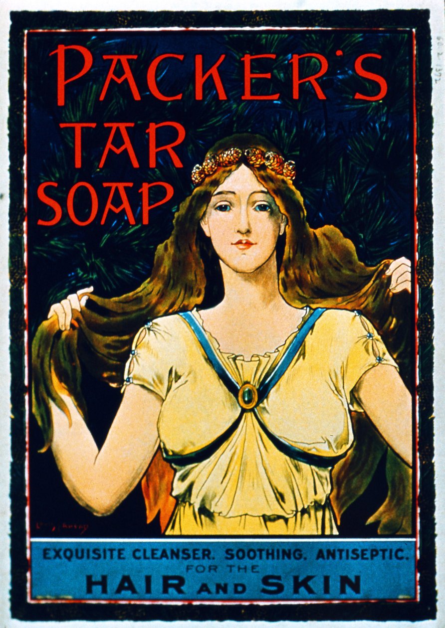 Plakat reklamowy Packers Tar Soap autorstwa American School
