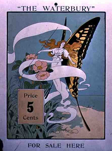 Plakat reklamujący „The Waterbury” (litografia kolorowa) autorstwa American School