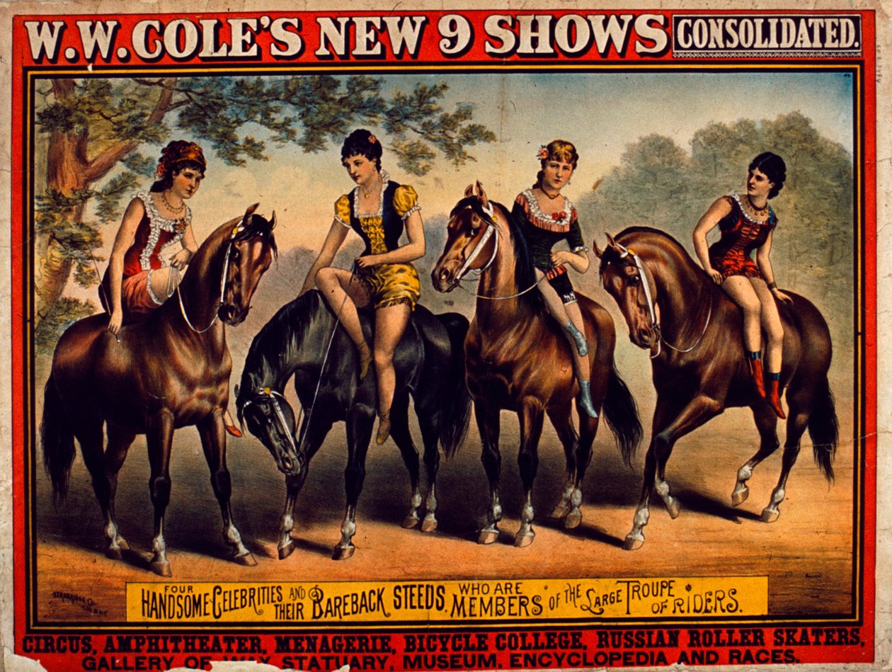 Plakat reklamujący W.W. Coles New 9 programów skonsolidowanych autorstwa American School