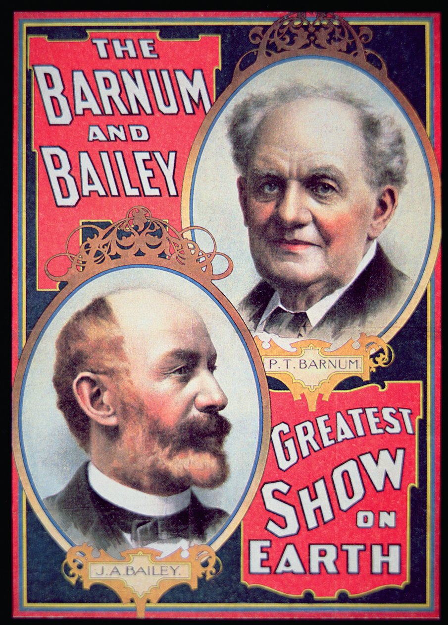 Plakat reklamujący „The Barnum & Bailey Greatest Show on Earth” autorstwa American School