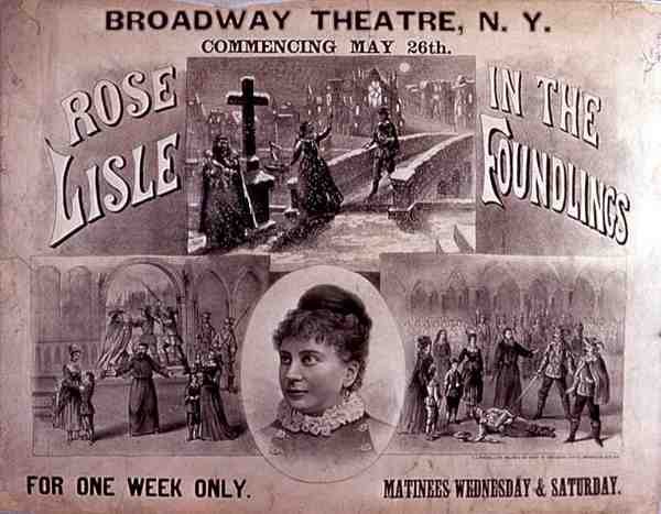 Plakat do filmu „The Foundlings” z Rose Lyle w Broadway Theatre w Nowym Jorku (kolor lito) autorstwa American School