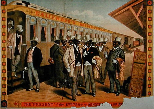 Plakat do „The Present, The Mount Everest of Minstrels” (kolor lito) autorstwa American School