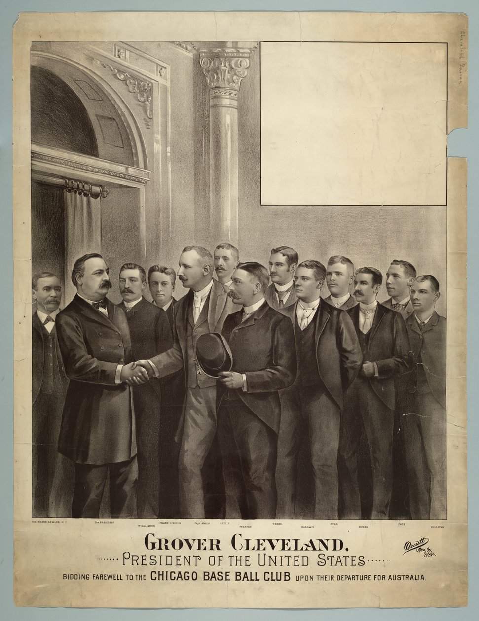 Prezydent Grover Cleveland i Chicago Base Ball Club autorstwa American School