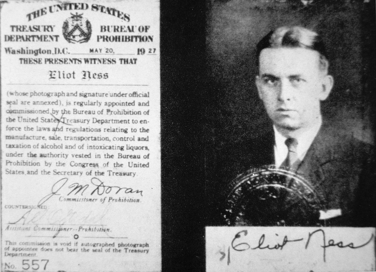 Legitymacja agenta prohibicji Eliota Nessa (1903-57) z dnia 20 maja autorstwa American School
