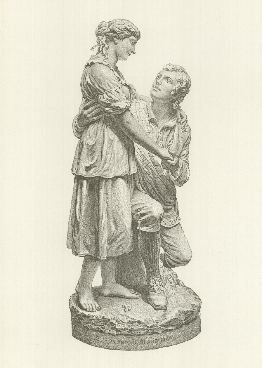 Robert Burns i Highland Mary (rycina) autorstwa American School