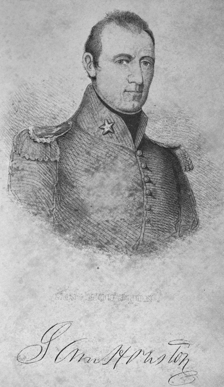 Sam Houston, 1837 autorstwa American School