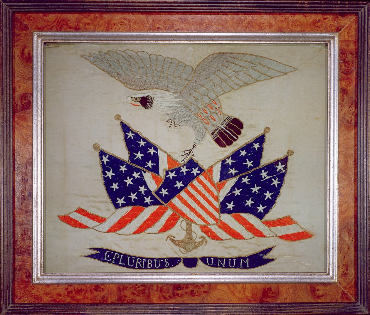 Pieczęć Stanów Zjednoczonych Ameryki, c.1840 (haft) autorstwa American School