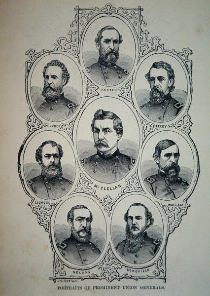 Siedem portretów wybitnych generałów armii Unii (lito) autorstwa American School