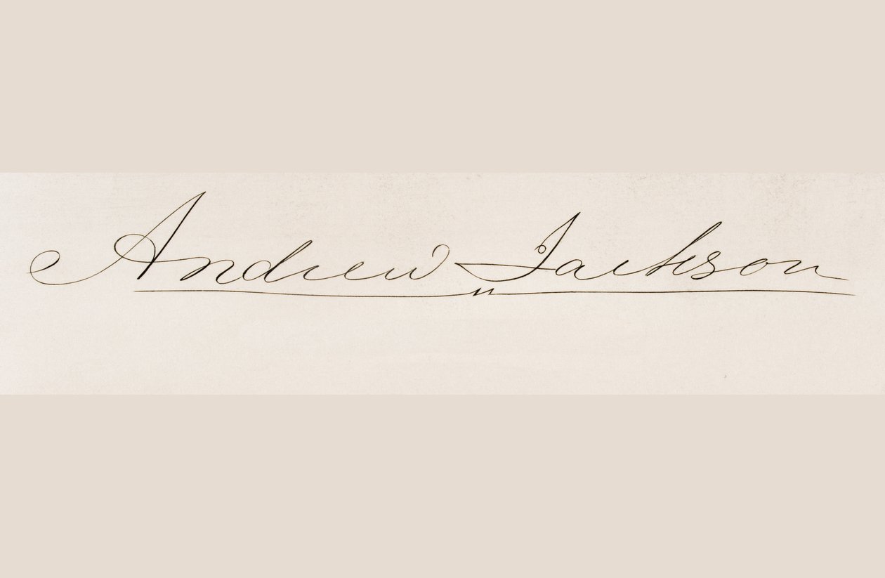 Podpis Andrew Jacksona autorstwa American School