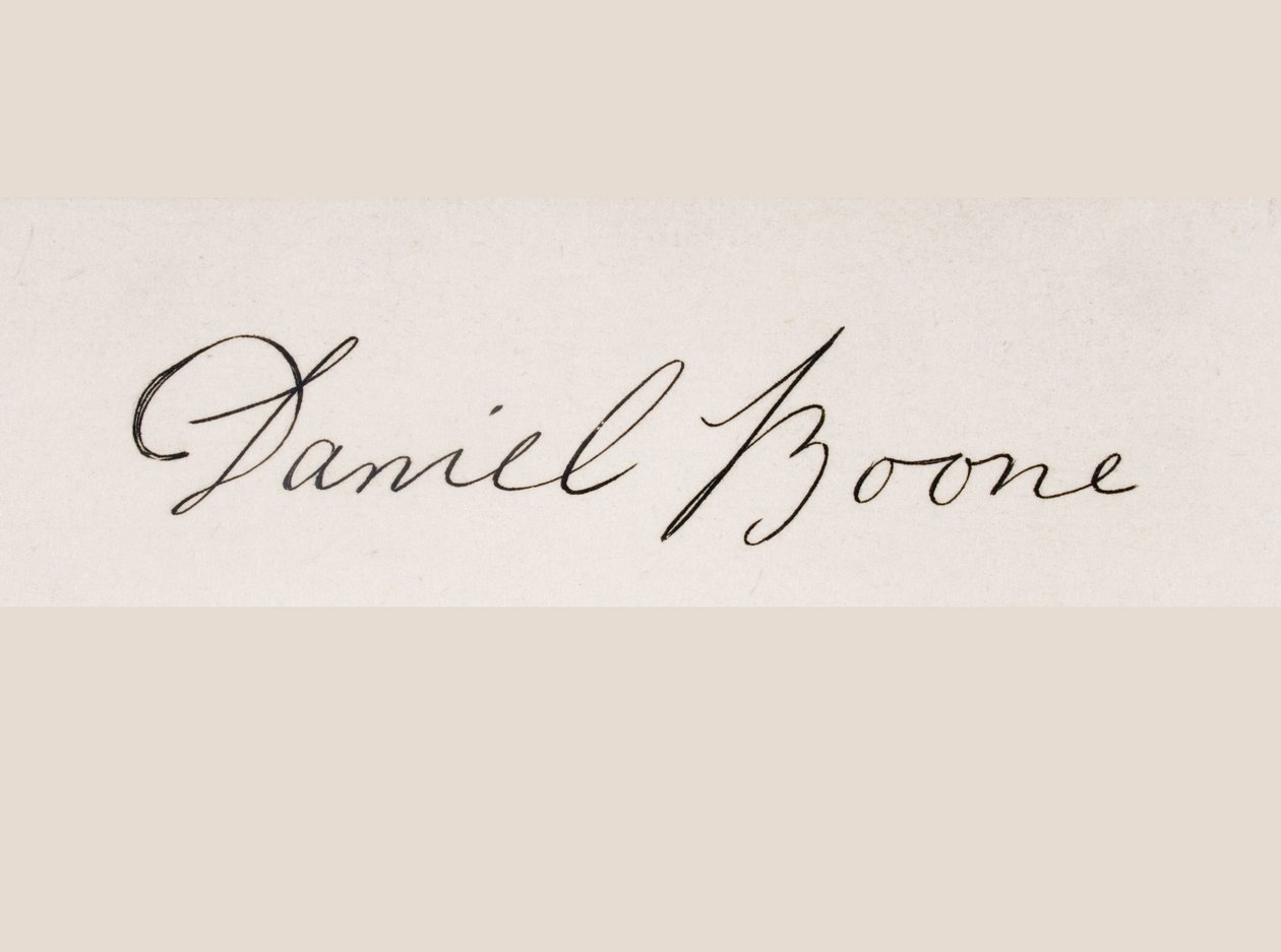 Podpis Daniela Boone autorstwa American School