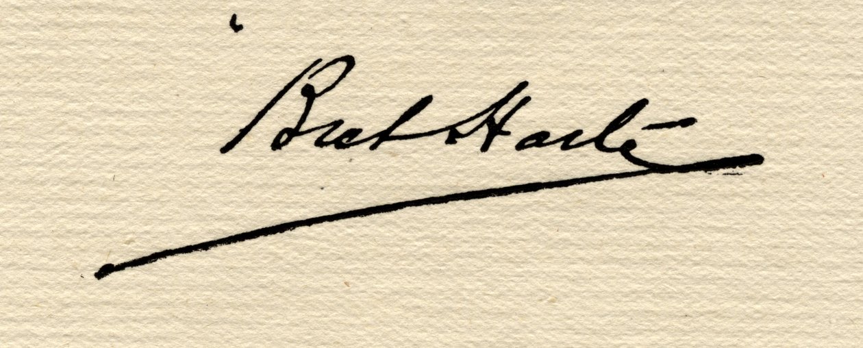 Podpis Francisa Breta Harte (1839-1902) autorstwa American School