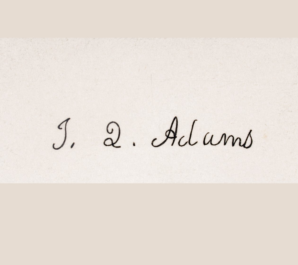 Podpis Johna Quincy Adamsa autorstwa American School