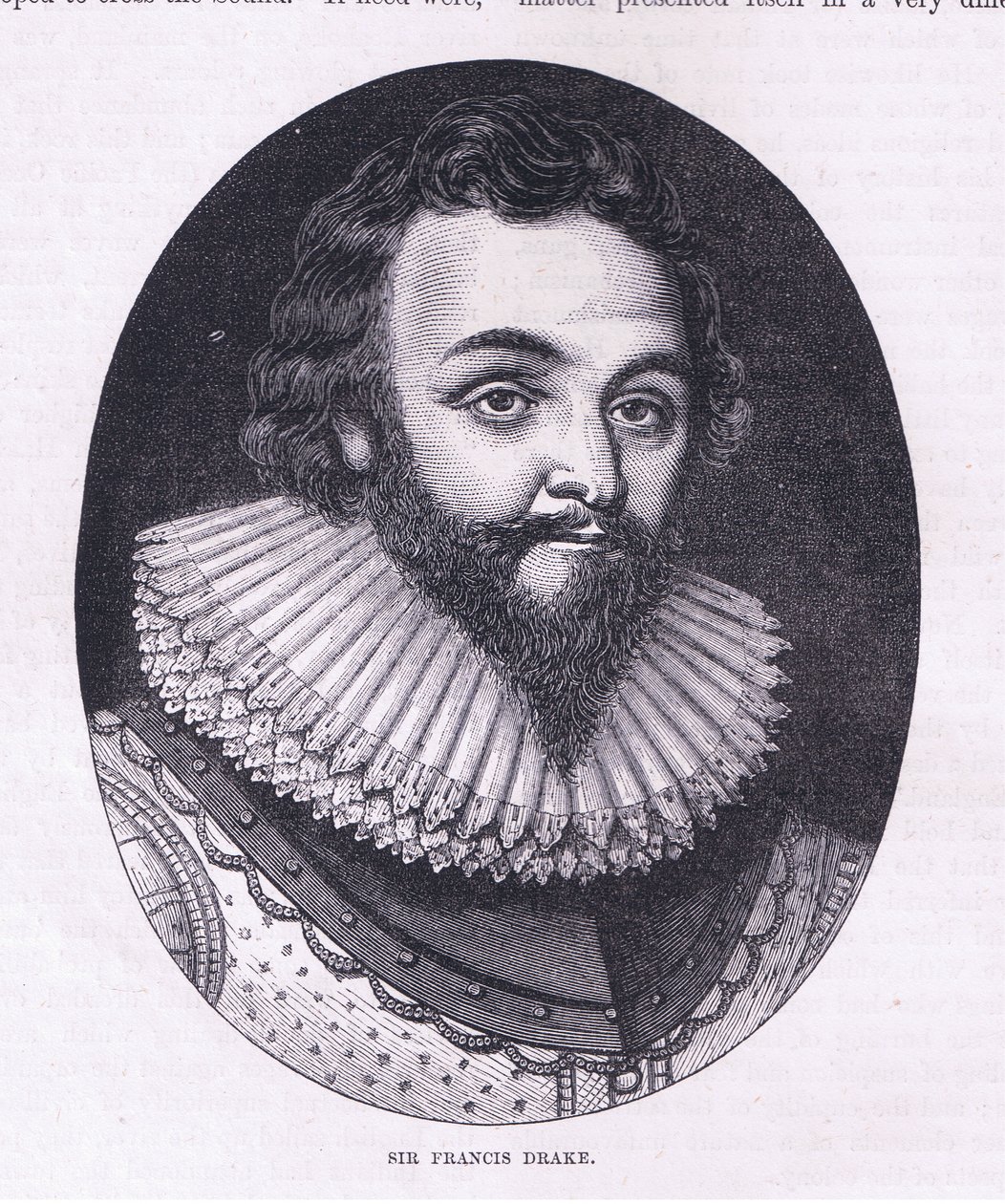 Sir Francis Drake, ilustracja z pubu Cassell