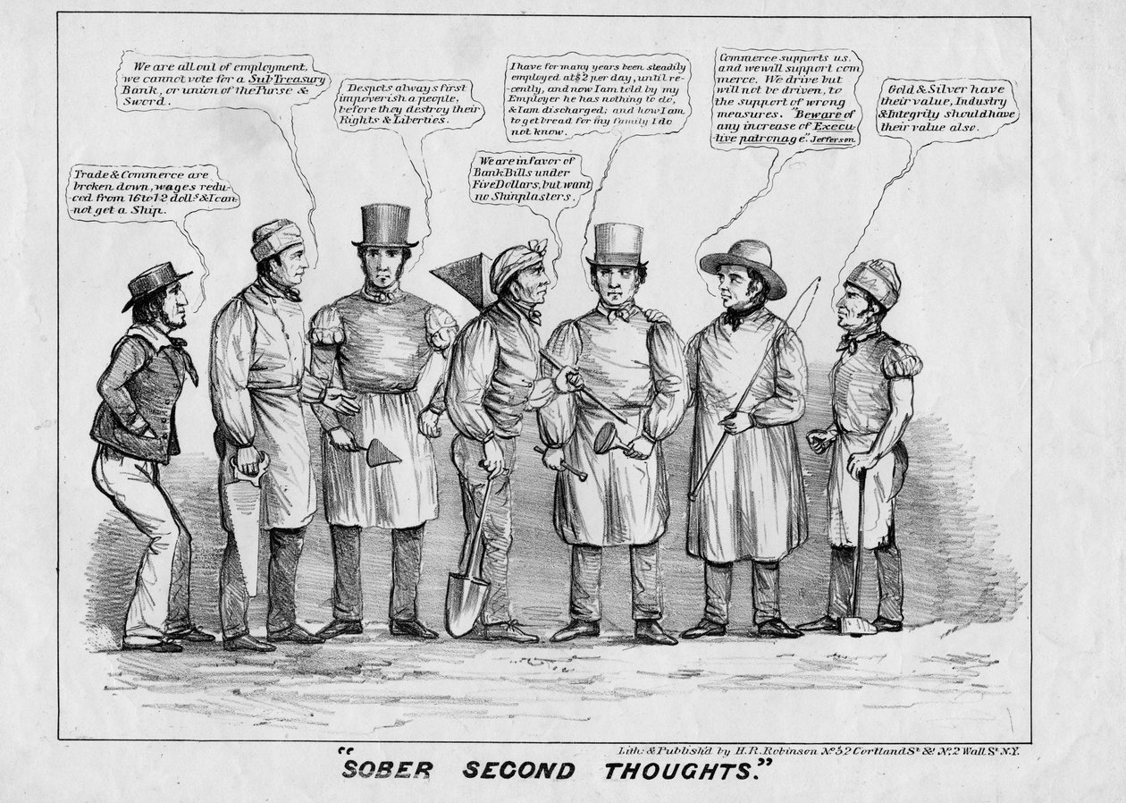 Trzeźwa druga refleksja, opublikowana przez HR Robinsona, Nowy Jork, 1839, autorstwa American School