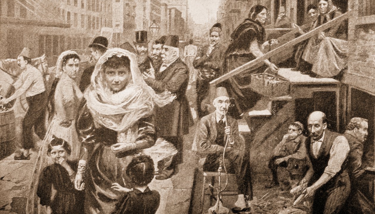 Społeczność syryjska na Lower Washington Street w Nowym Jorku (rycina) autorstwa American School