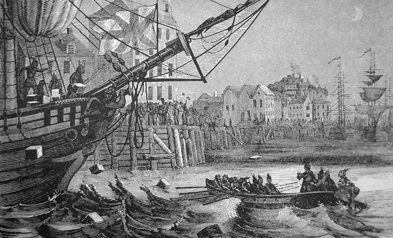 Boston Tea Party autorstwa American School
