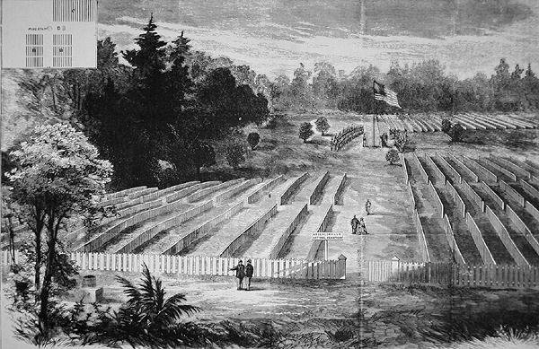 Cmentarz w obozie jenieckim w Andersonville (lito) autorstwa American School