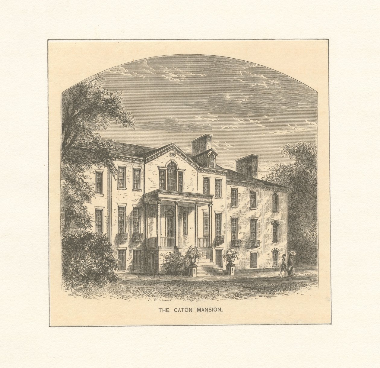Rezydencja Caton, c.1870 (grawerowanie) autorstwa American School
