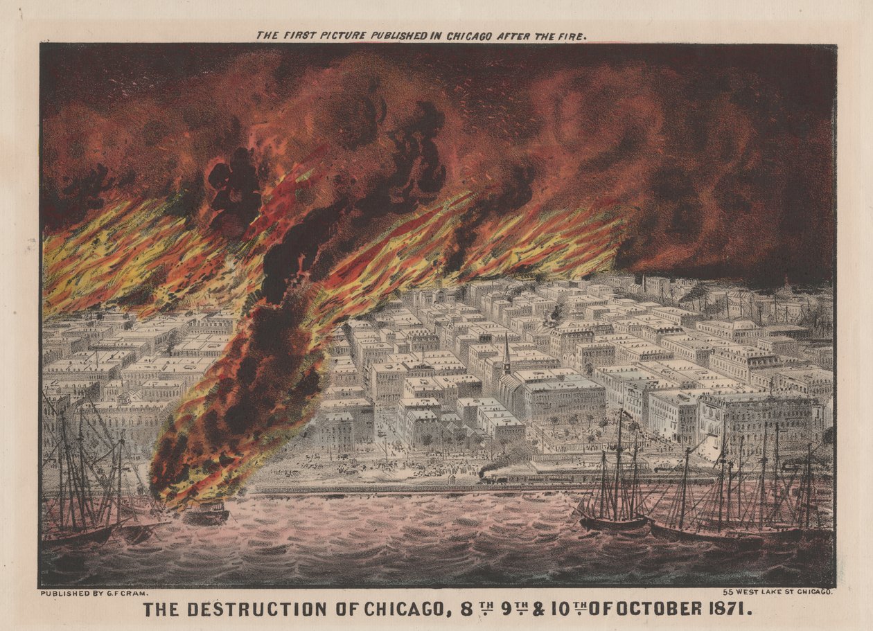 Zniszczenie Chicago, 8, 9 i 10 października 1871, 1871 autorstwa American School