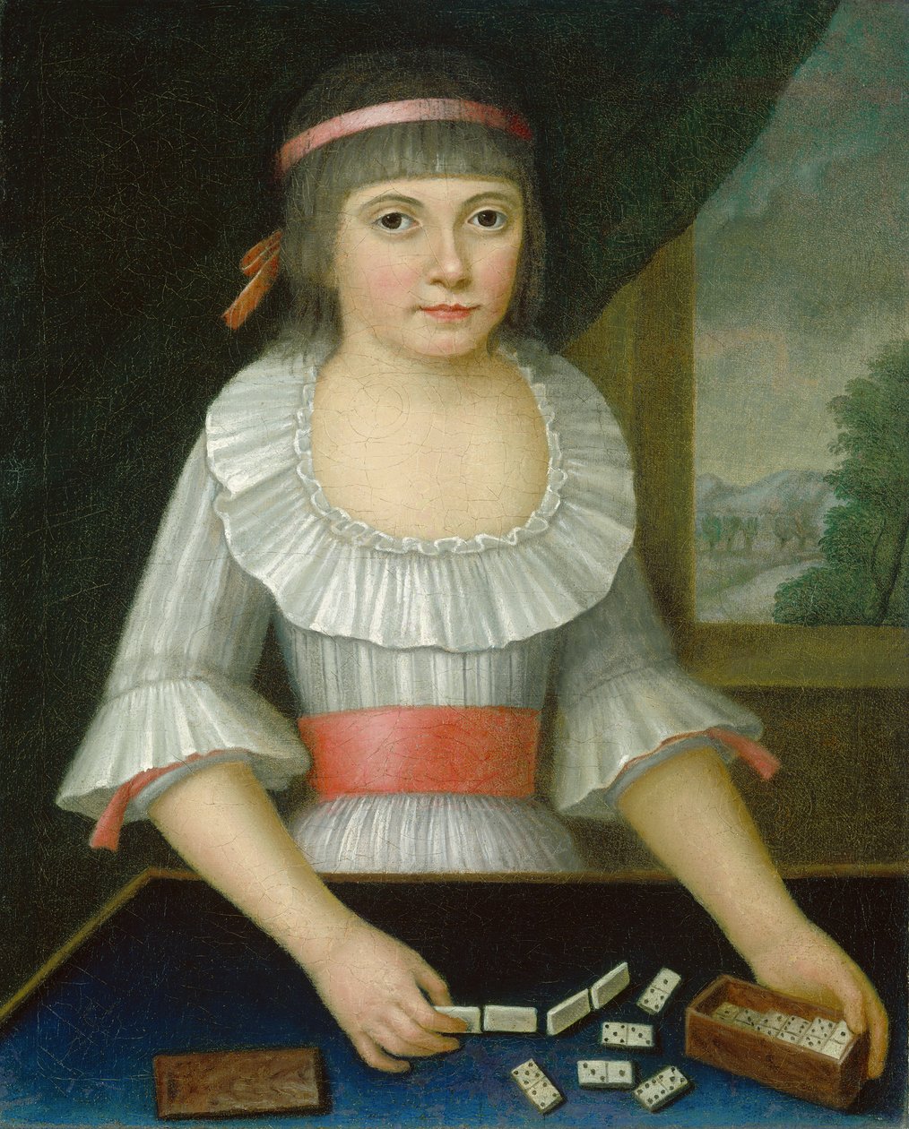 Dziewczyna z domina, ok. 1790 autorstwa American School