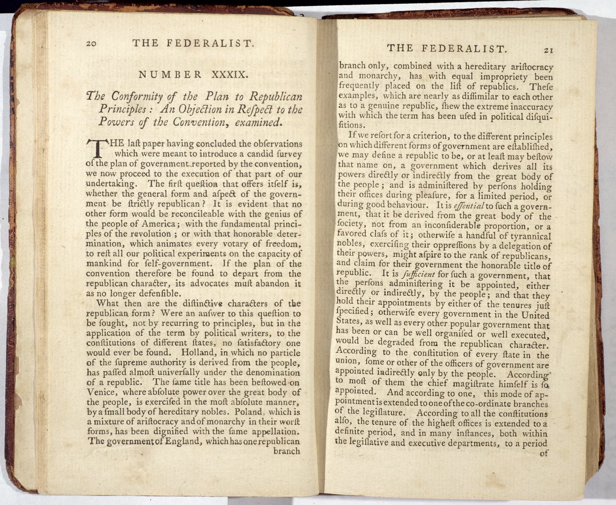 The Federalist, opublikowany w 1788 (druk) autorstwa American School