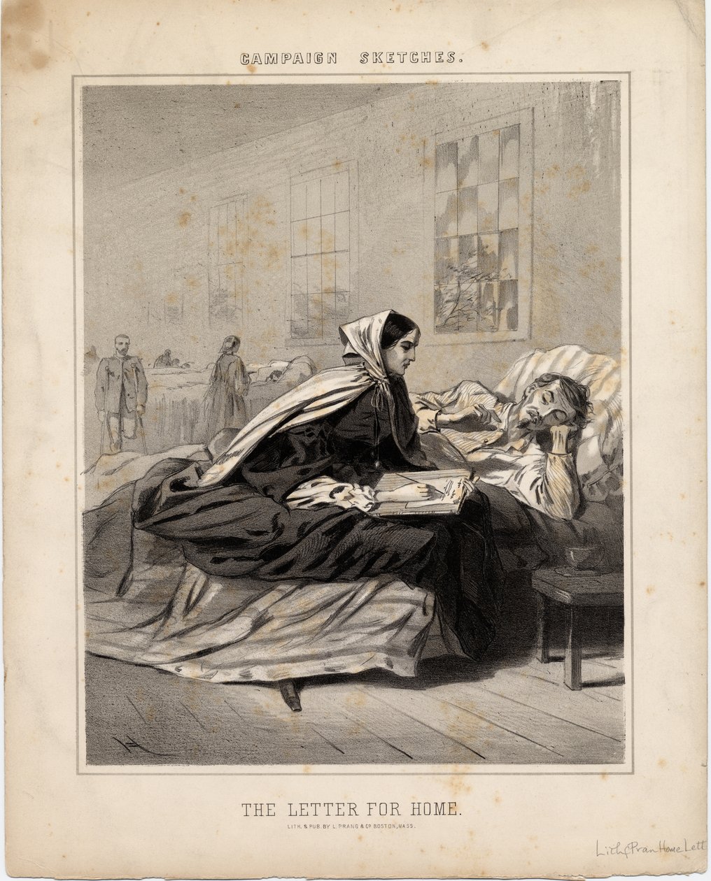 List do domu, ilustracja ze szkiców kampanii, 1863 autorstwa American School