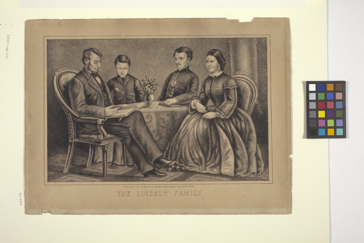 Rodzina Lincolnów (litografia) autorstwa American School