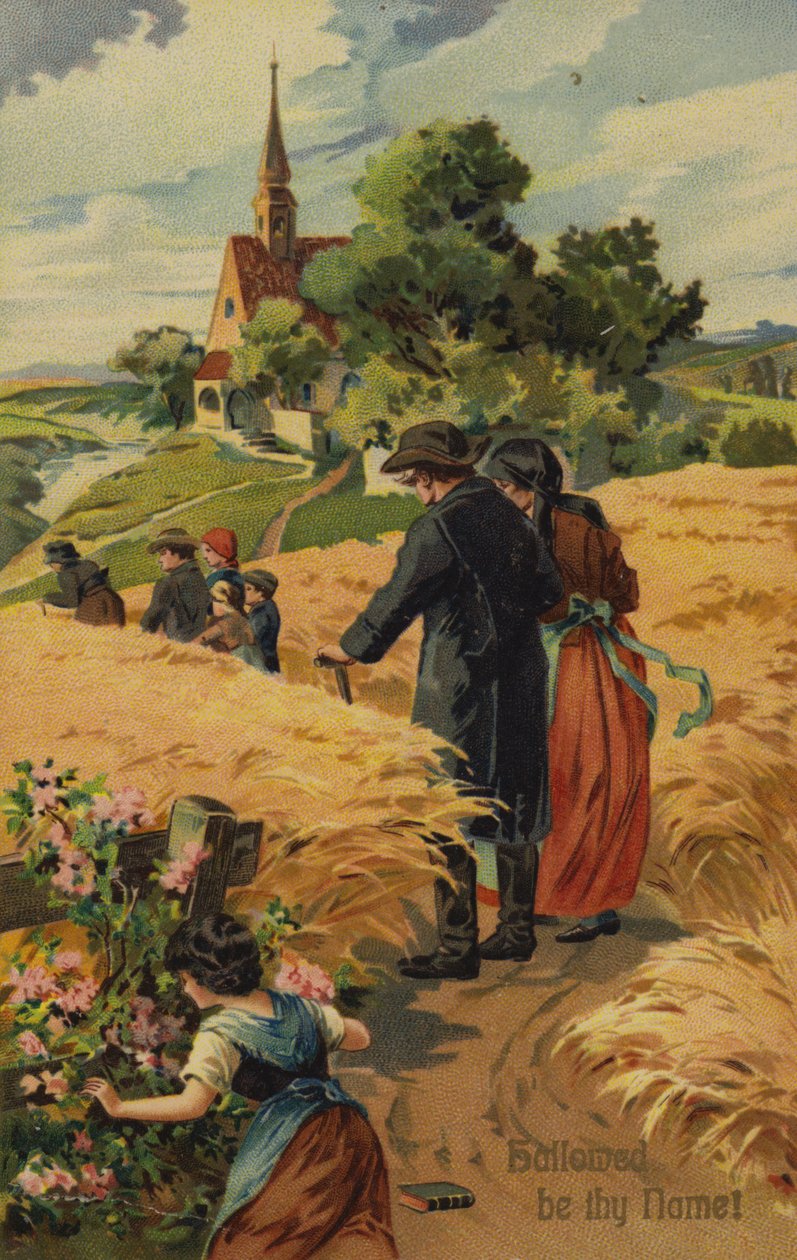Modlitwa Pańska, święć się imię Twoje (chromolitho) autorstwa American School