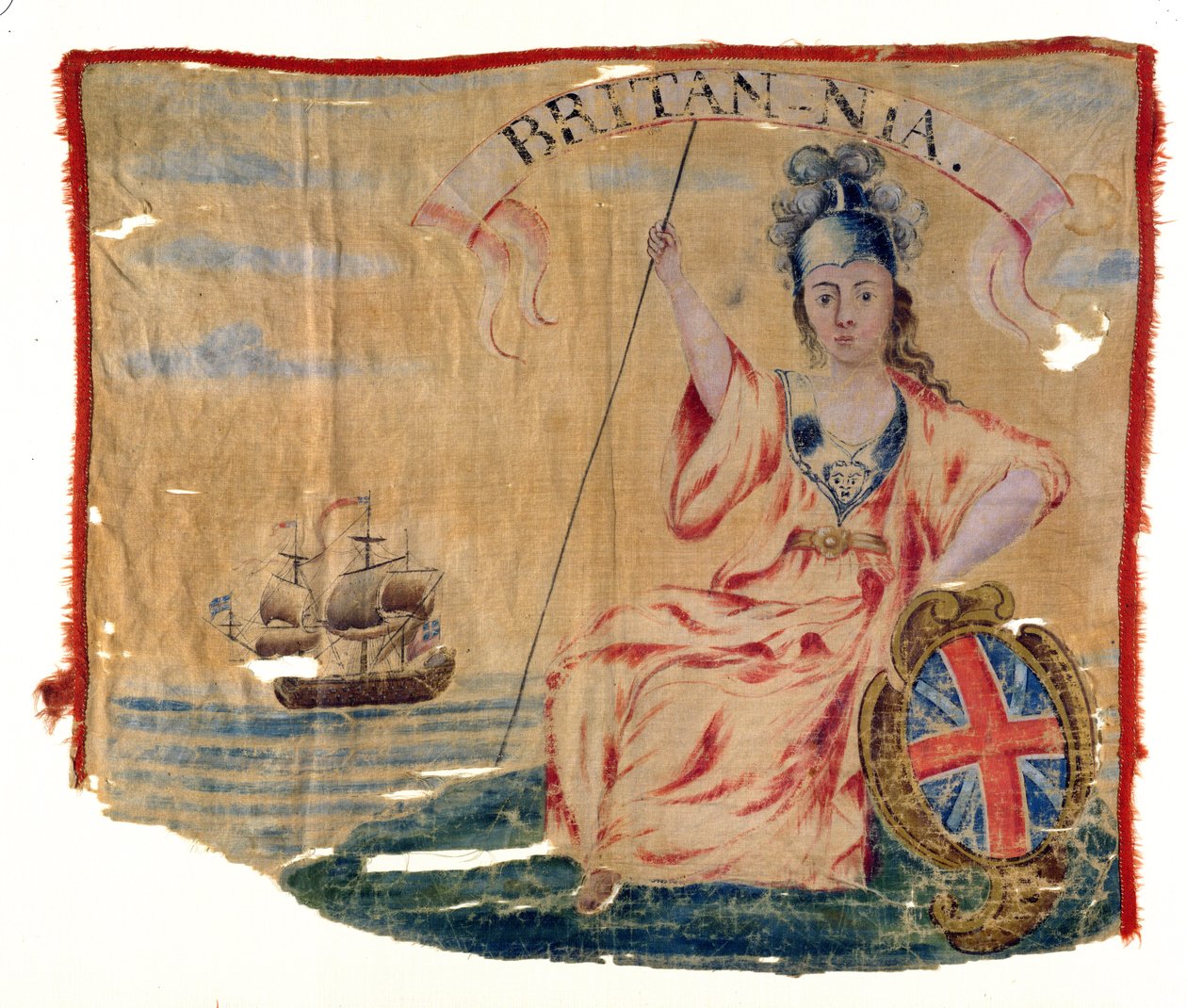 Flaga Louisbourg Britannia, 1745 (bawełna) autorstwa American School
