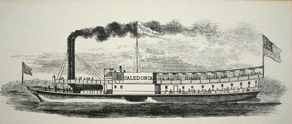 Boczny wózek Mississippi „Caledonia”, ok. 1830 (rycina) autorstwa American School
