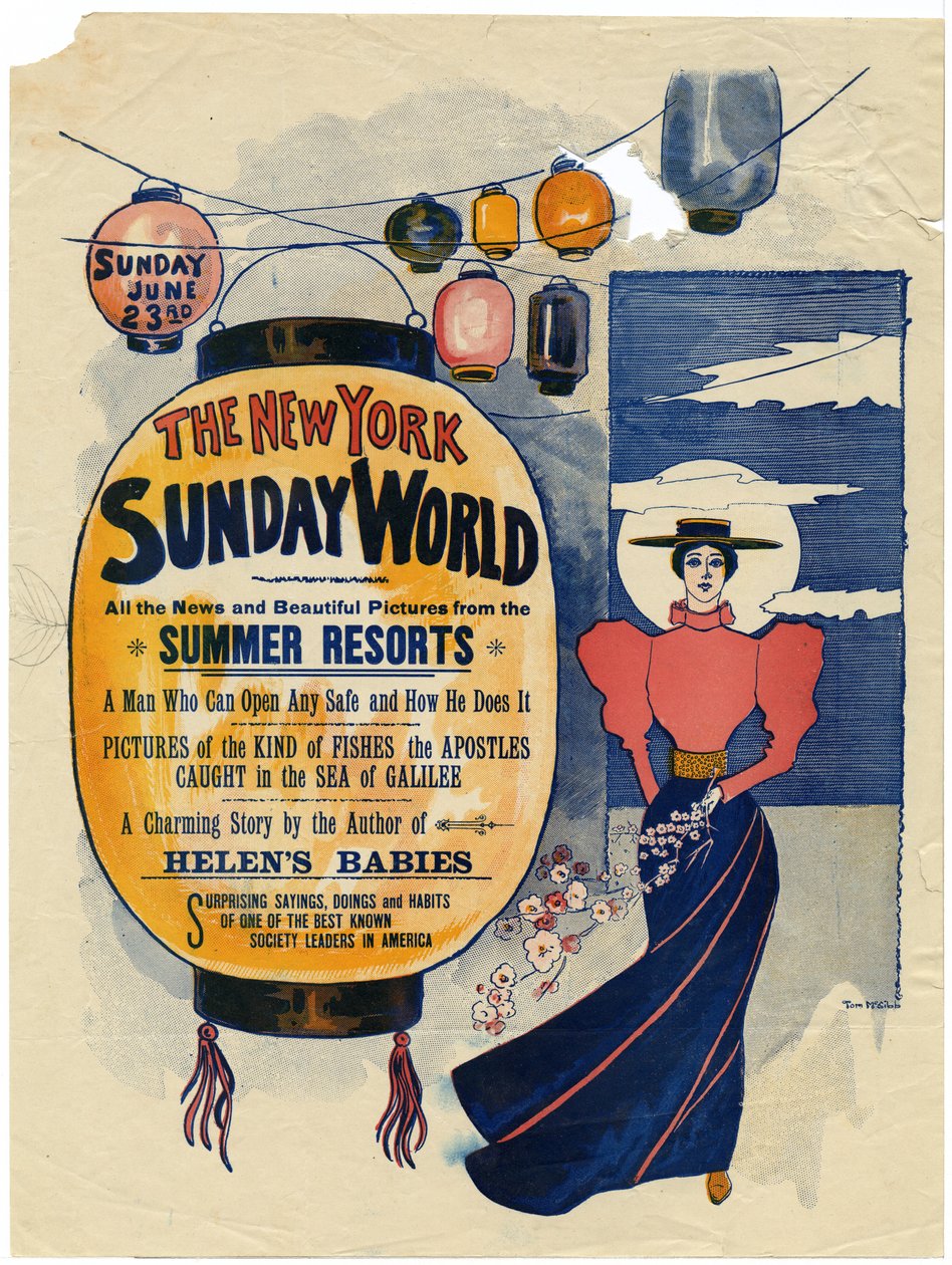 The New York Sunday World, Wszystkie wiadomości i piękne zdjęcia z letnich kurortów...., 1895 (druk) autorstwa American School