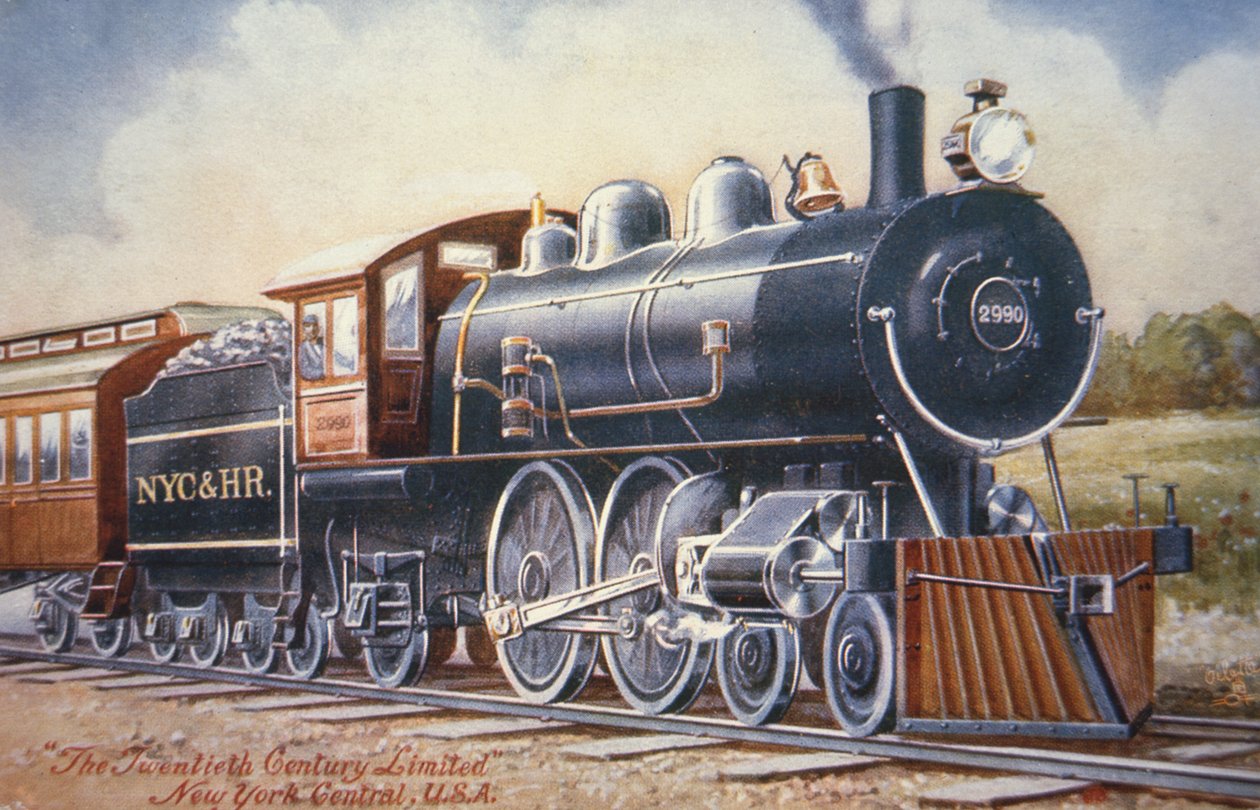 The Twentieth Century Limited, c.1920 (kolor lito) autorstwa American School