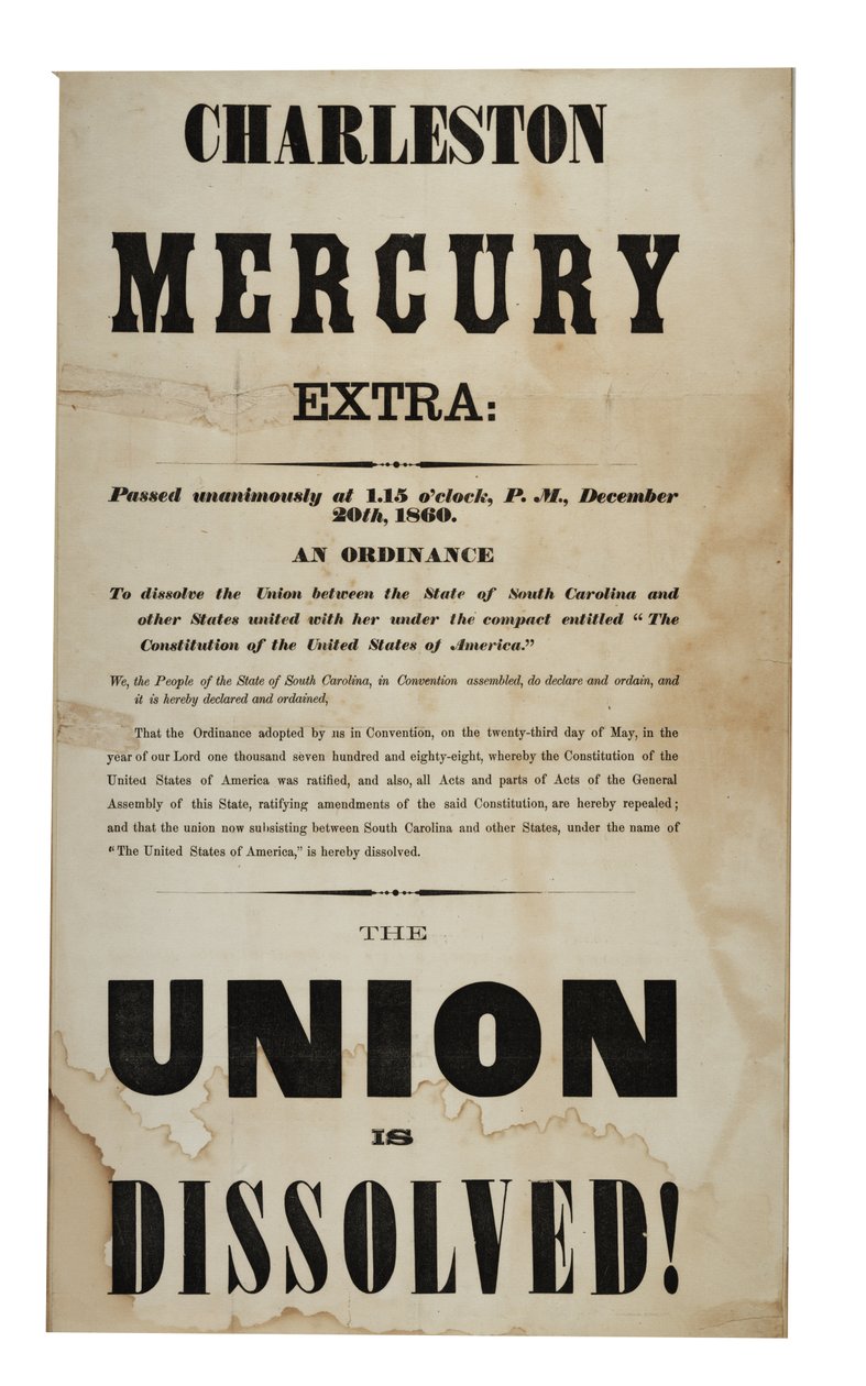 Unia jest rozwiązana! (Charleston Mercury, wyd. dodatkowe), 20 grudnia 1860 r autorstwa American School
