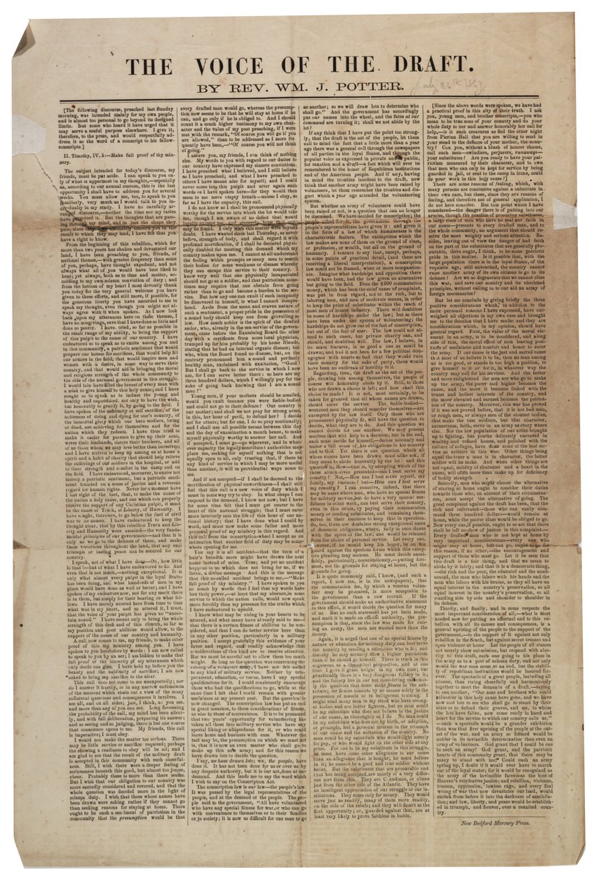 Głos projektu, 21 lipca 1863 r. autorstwa American School