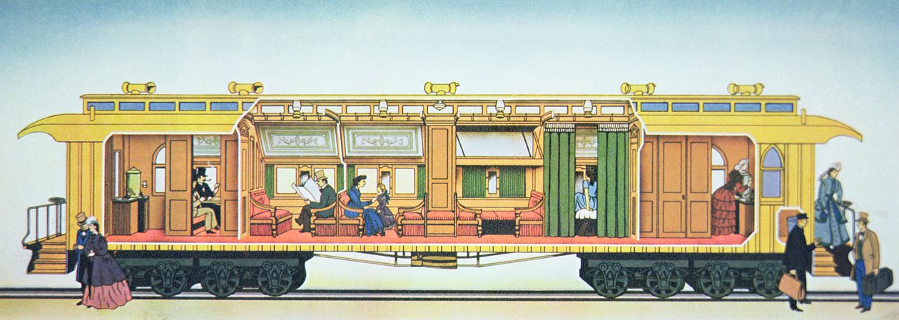 Pierwszy luksusowy wagon sypialny Pullman autorstwa American School
