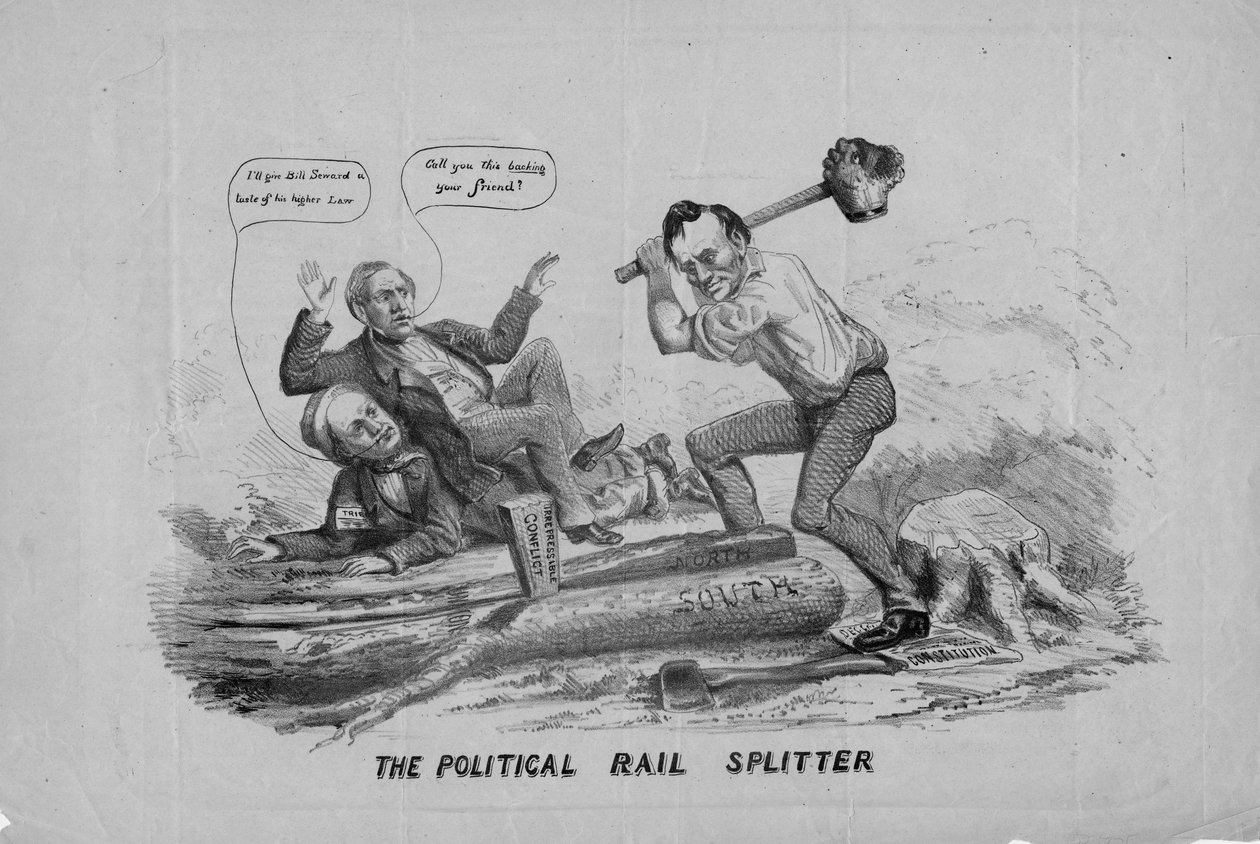 Polityczny rozdzielacz kolei, opublikowany przez J Leach, Nowy Jork, 1860 autorstwa American School