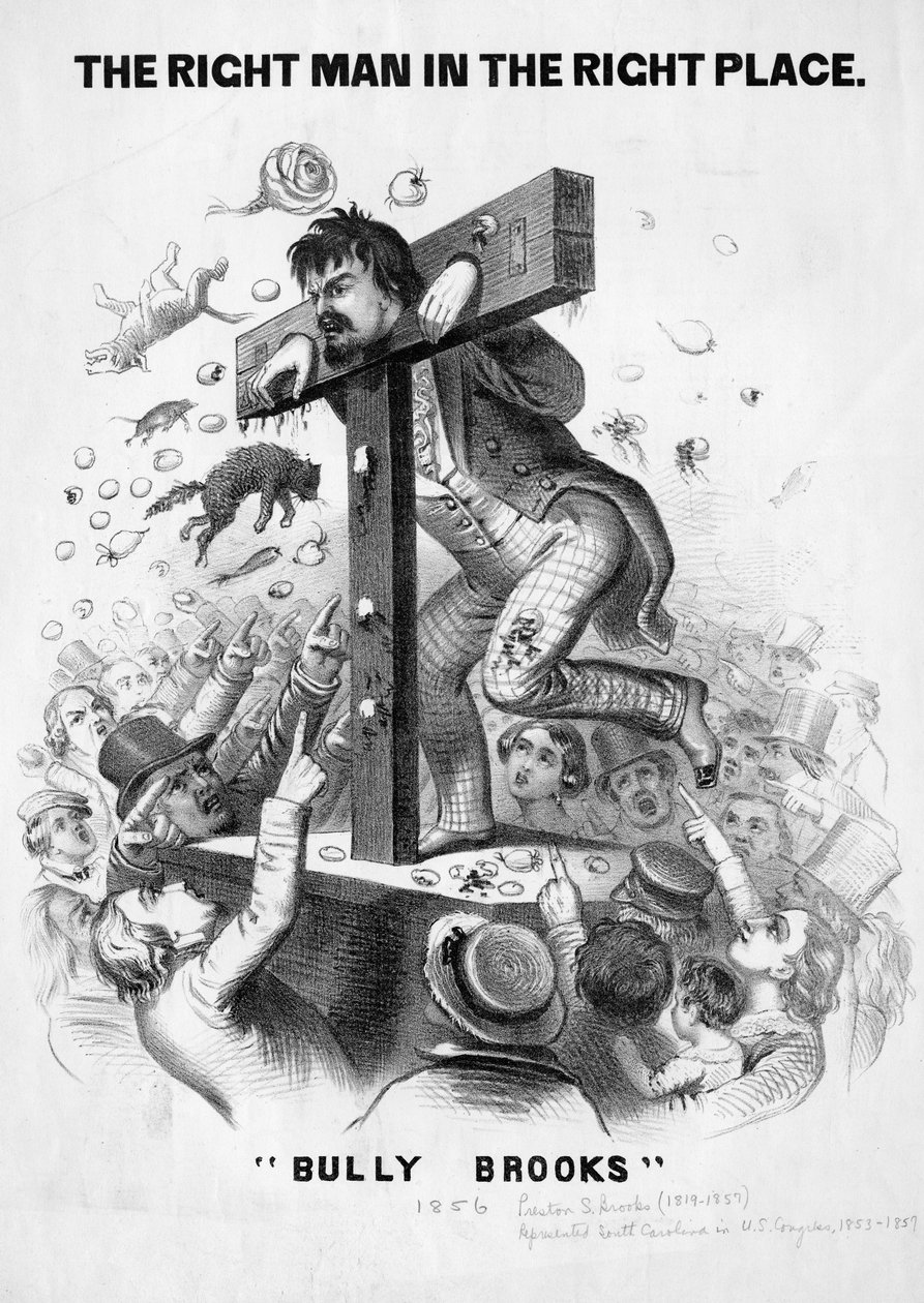 Właściwy mężczyzna we właściwym miejscu Bully Brooks, ok.1856 r. autorstwa American School