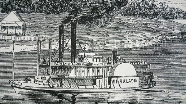 Boczny pojazd „Saladin” nad rzeką Missisipi autorstwa American School