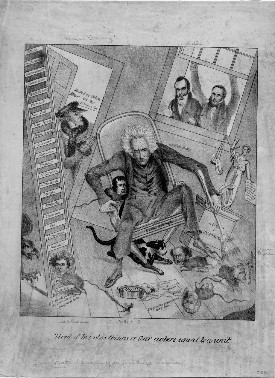 Zmęczony jego zabawkami, czyli Cztery szyfry równe jednostce, ok. 1831 autorstwa American School