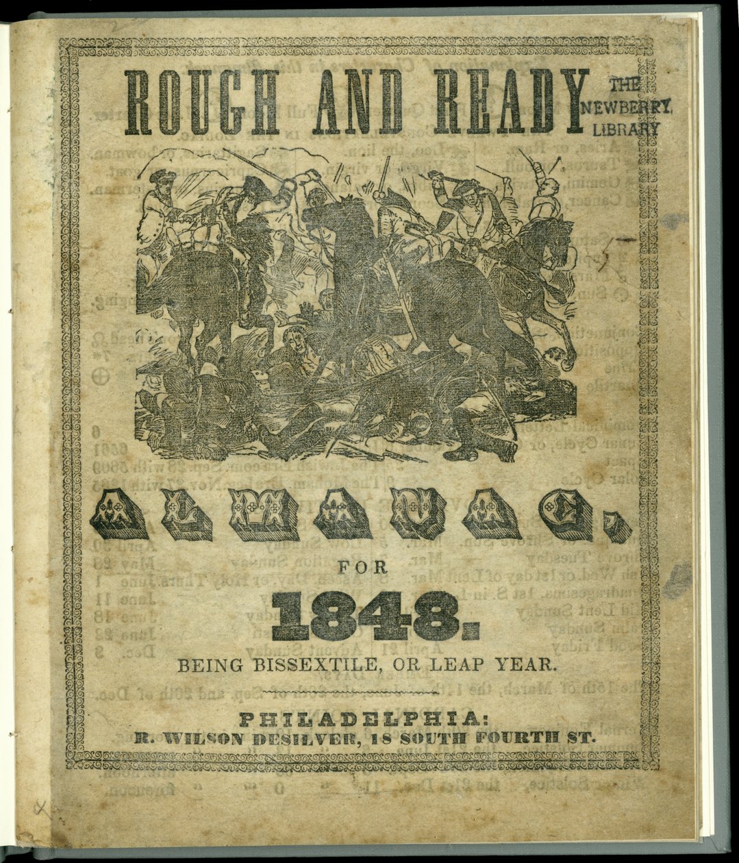 Strona tytułowa almanachu Rough and Ready z 1848 r., wydana w 1847 r. (druk) autorstwa American School