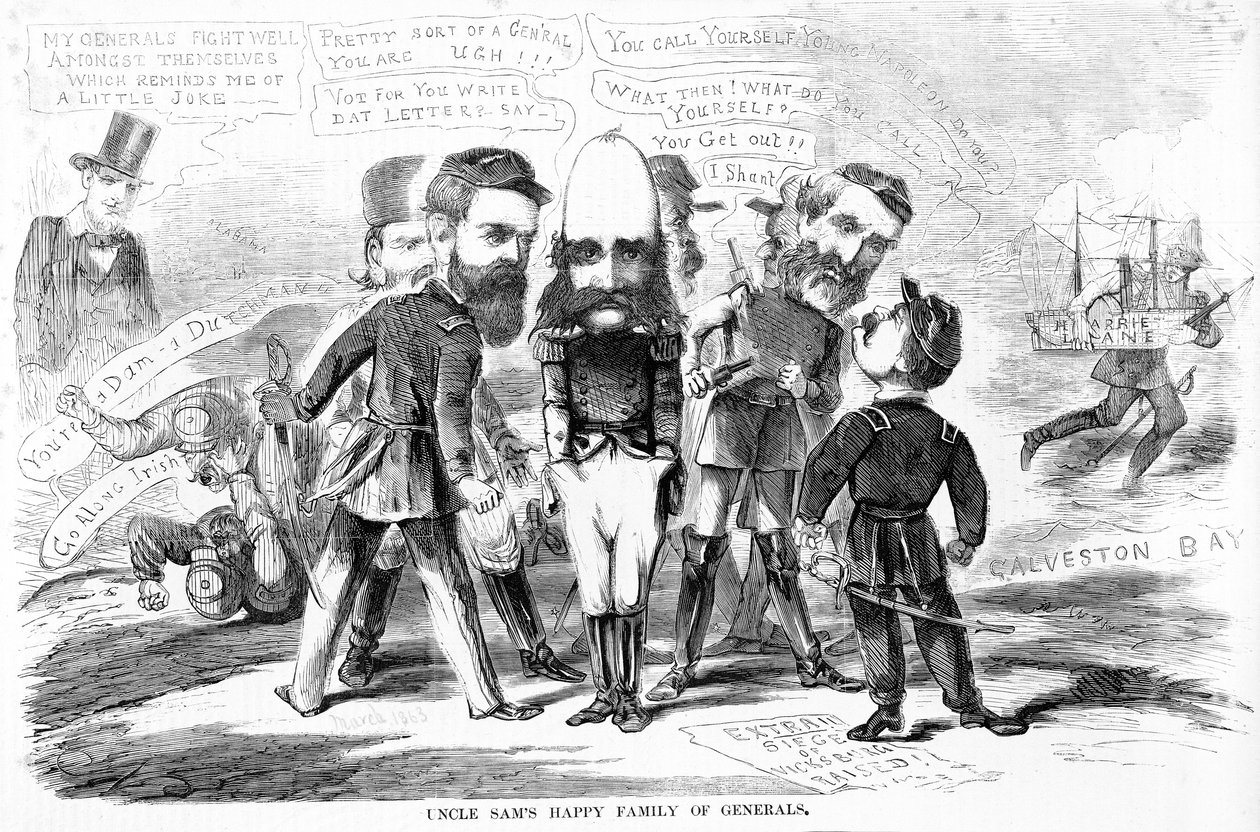 Wuj Sams Szczęśliwa rodzina generałów, ok. 1863 r. autorstwa American School