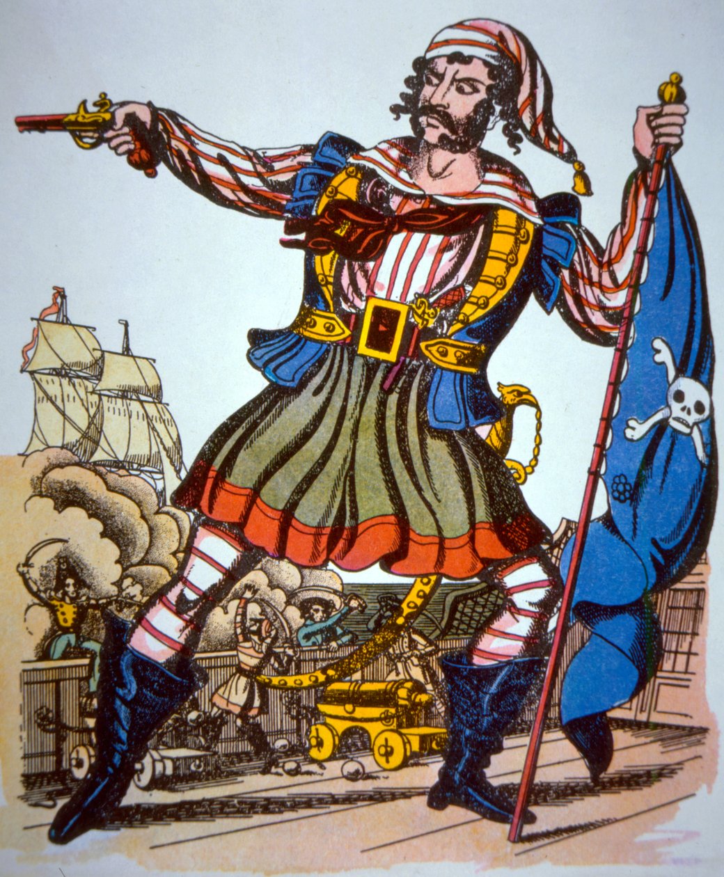 Wiktoriańska prezentacja pirata (kolor lito) autorstwa American School