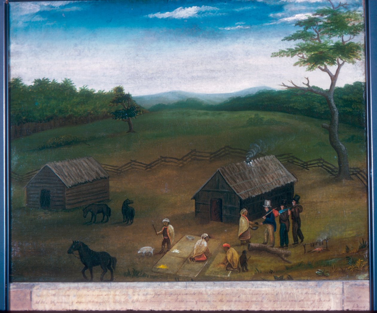 Widok w hrabstwie Elkhart, Indiana (olej na płótnie) autorstwa American School