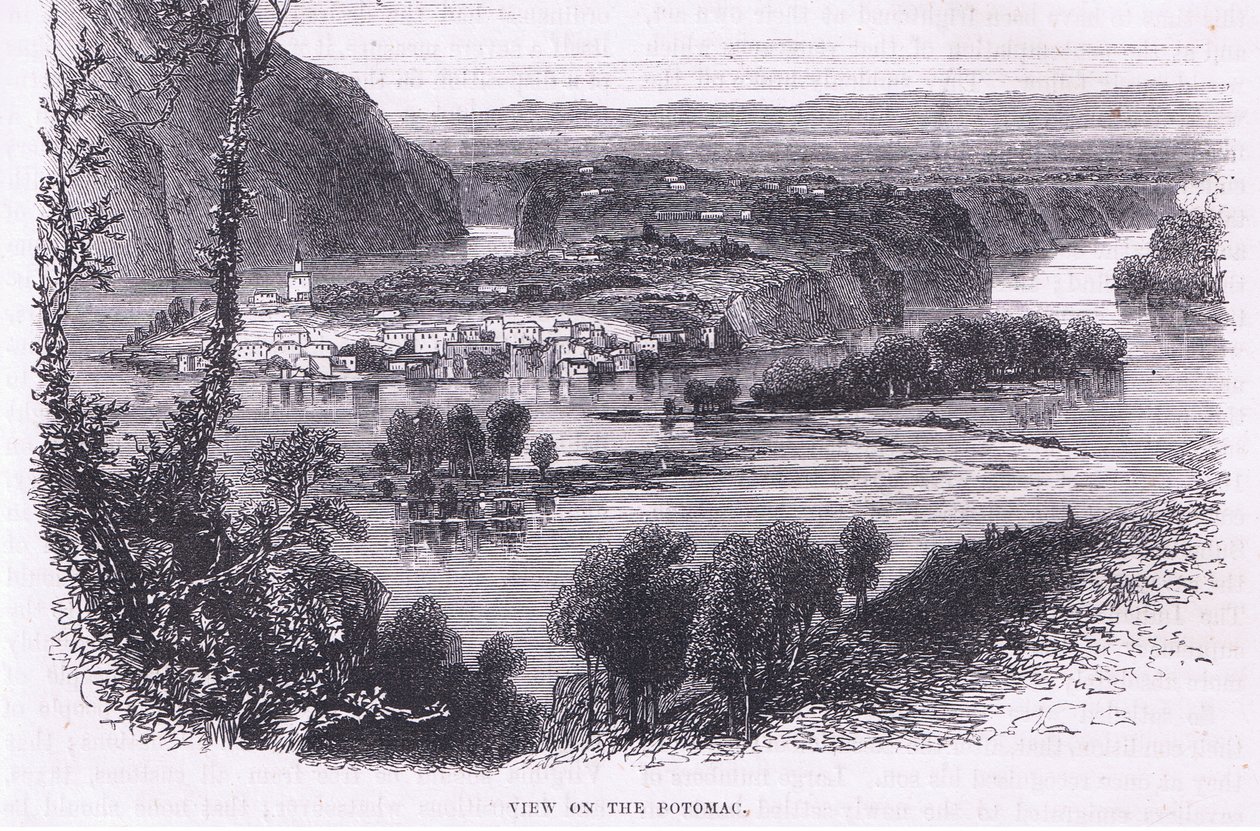 Widok na Potomac, ilustracja z pubu Cassell