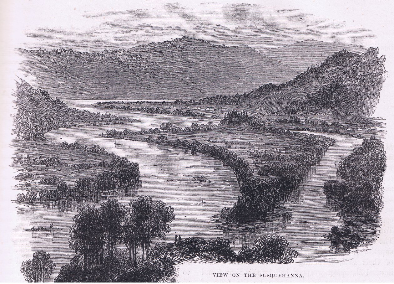 Widok na Susquehanna, ilustracja z pubu Cassell