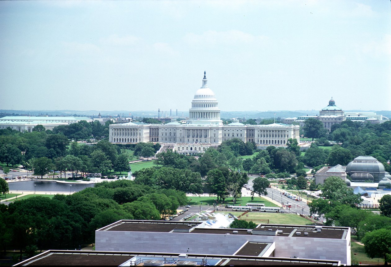 Widok na Kapitol Stanów Zjednoczonych i National Mall autorstwa American School